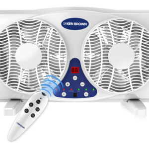 Jpower Ventilador De Ventana Doble De 9 Pulgadas Con Control