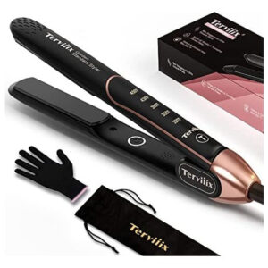 Terviiix Plancha De Cabello Professional 450 ° F, Plancha Color Negro