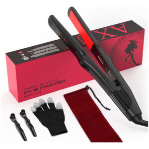 Axuf Plancha De Cabello Profesional, Plancha Plana Para Cab. Color Rojo