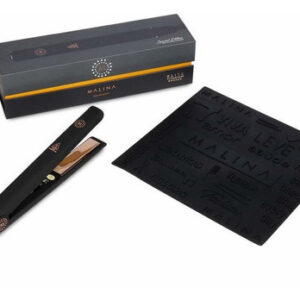 Malina Elite - Plancha De Pelo De Titanio 100% Titanio Pur. Color Negro