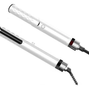 Aiko Pro 2 En 1 - Plancha De Pelo De Cerámica Fría Con Fl. Color Blanco