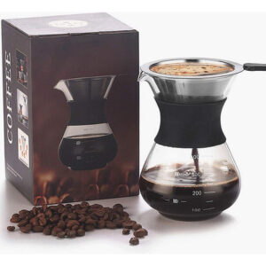 Xiyuan Verter Sobre Cafetera, Utiliza Permanentemente El Go. Color Transparente (transparent Glass)
