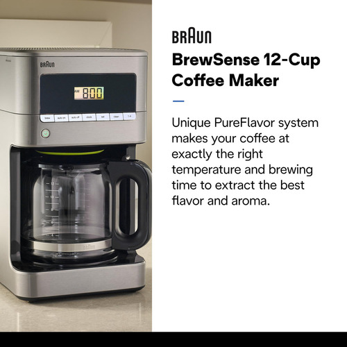 Braun Brewsense - Cafetera De Goteo De 12 Tazas, Acero Inox. Color Acero Inoxidable - Imagen 3