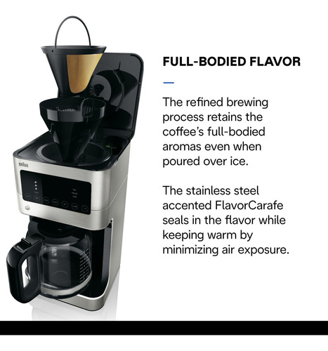 Braun Brewsense - Cafetera De Goteo De 12 Tazas, Acero Inox. Color Acero Inoxidable - Imagen 5
