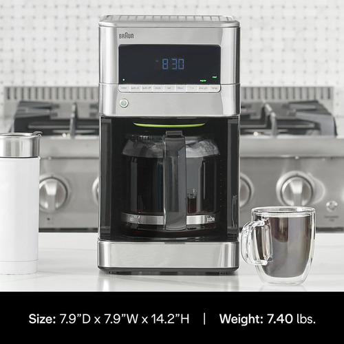 Braun Brewsense - Cafetera De Goteo De 12 Tazas, Acero Inox. Color Acero Inoxidable - Imagen 6