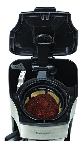 Mini Cafetera De Goteo De 5 Tazas, Negra Y Acero Inoxidable - Imagen 3