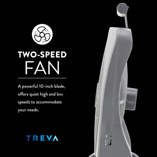 Treva - Ventilador Portátil Recargable De 10 Pulgadas, Cir - Imagen 5