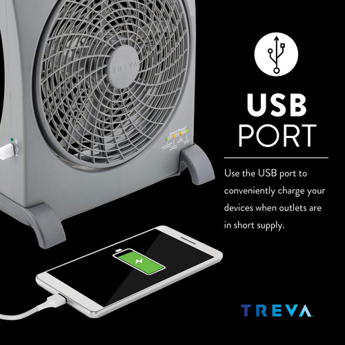 Treva - Ventilador Portátil Recargable De 10 Pulgadas, Cir - Imagen 7