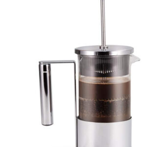 Yama Glass Prensa Francesa De Café Y Té De 6 Tazas 30 On. Color Acero Inoxidable