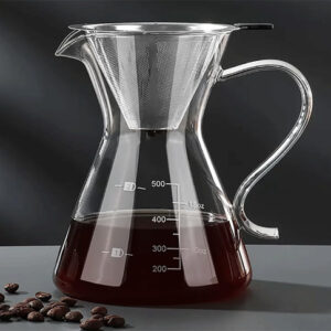 Cofisuki Cafetera Vertida, Elegante Cafetera De Goteo Con F. Color Claro