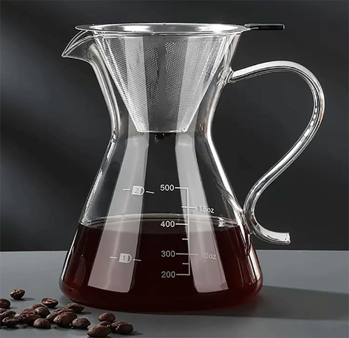 Cofisuki Cafetera Vertida, Elegante Cafetera De Goteo Con F. Color Claro