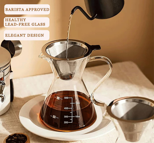 Cofisuki Cafetera Vertida, Elegante Cafetera De Goteo Con F. Color Claro - Imagen 3