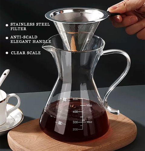 Cofisuki Cafetera Vertida, Elegante Cafetera De Goteo Con F. Color Claro - Imagen 4