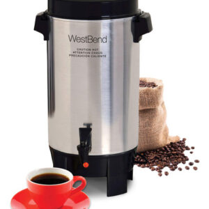 West Bend - Cafetera De Aluminio Altamente Pulido Para Fie. Color Plateado