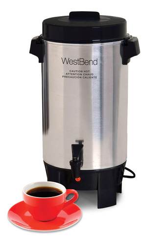 West Bend - Cafetera De Aluminio Altamente Pulido Para Fie. Color Plateado - Imagen 5