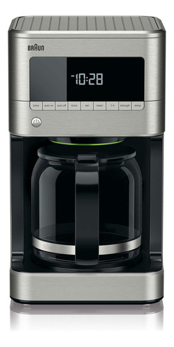 Braun Brewsense, Cafetera, Para 12 Tazas Color Negro Y Plateado