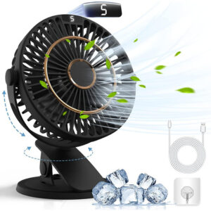 Jumgreen Ventilador Recargable De 5 Velocidades, Mini Venti