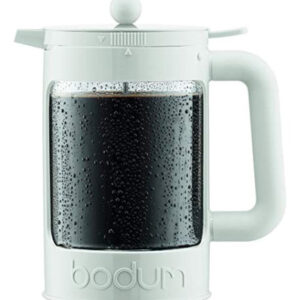 Cafetera De Cafe En Frio Bodum Bean, 51 Oz, Blanco Brillante