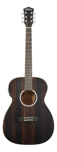 Washburn Guitarra Electroacústica Ebony Fe Deep Forest Mate Color Marrón Oscuro - Imagen 3