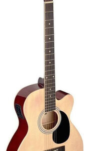 Guitarra Acústica Stagg Sa20ace Para Diestros Natural Brillante