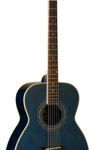 Guitarra Acústica Oscar Schmidt Of2 Para Diestros Trans Blue Brillante