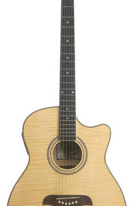 Oscar Schmidt Oacef Nat Guitarra Electroacústica Con Resaque Color Beige Orientación De La Mano Diestro