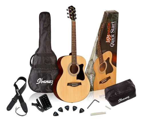 Ibanez Paquete De Guitarra Acústica De 6 Cuerdas, Derecha,. Color Natural