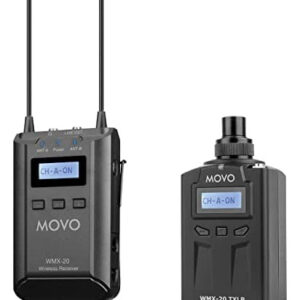 Micrófono Movo Wmx20-rx+txlr Color Negro.