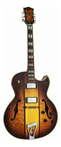Iyv Guitarra Eléctrica De 6 Cuerdas Semi-hueca, Derecha