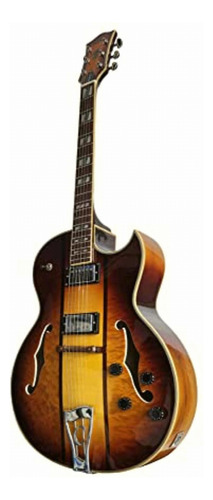 Iyv Guitarra Eléctrica De 6 Cuerdas Semi-hueca, Derecha - Imagen 4