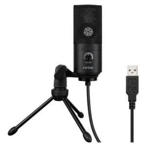 Micrófono Fifine K669c Condensador Cardioide Color Negro