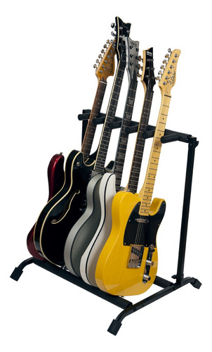 Soporte Rack Plegable Para 5 Guitarras Gator Rok-it 5x Color Negro - Imagen 5