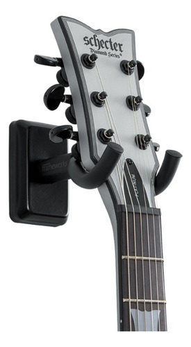 Soporte De Pared Guitarra Electrica Bajo Gator Wall Hanger Color Negro - Imagen 4