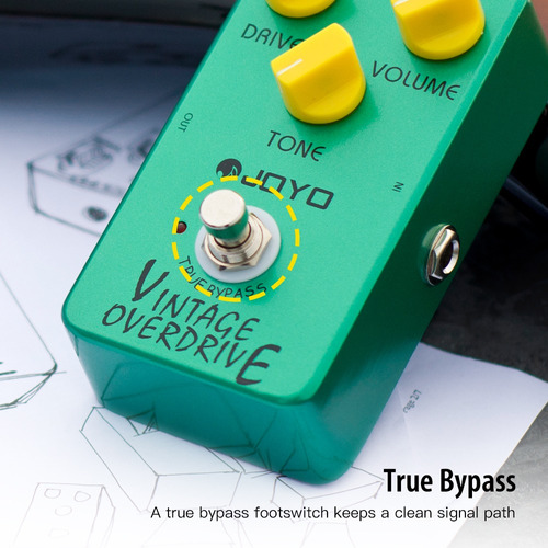Pedal De Efecto Joyo Vintage Overdrive Jf-01 Verde - Imagen 13