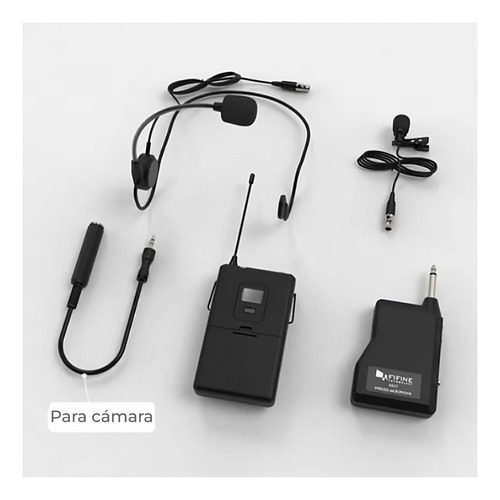 Microfono Lavalier Inalambrico Fifine Dslr K037b Para Cámara Color Negro - Imagen 3
