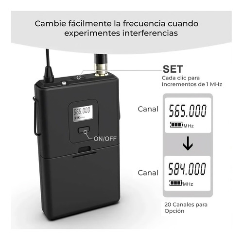 Microfono Lavalier Inalambrico Fifine Dslr K037b Para Cámara Color Negro - Imagen 7