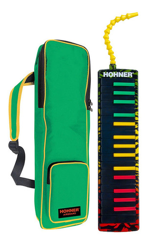 Melodica Hohner Airboard 32 Teclas Con Funda Prm Color Rasta