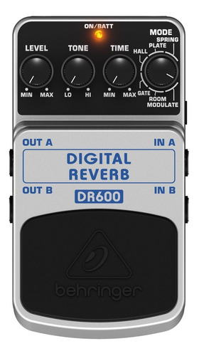 Pedal De Efecto Behringer Digital Reverb Dr600 Gris