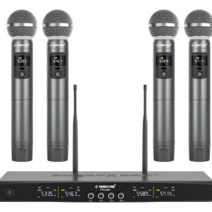 Phenyx Pro Sistema De Micrófono Inalámbrico, Juego De Mic. Color Negro