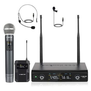 Sistema De Micrófono Inalámbrico Phenyx Pro Uhf, 30 Frecuenc Color Negro