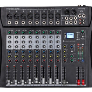 Depusheng Dt8 Mezclador Profesional Placa De Sonido Consola
