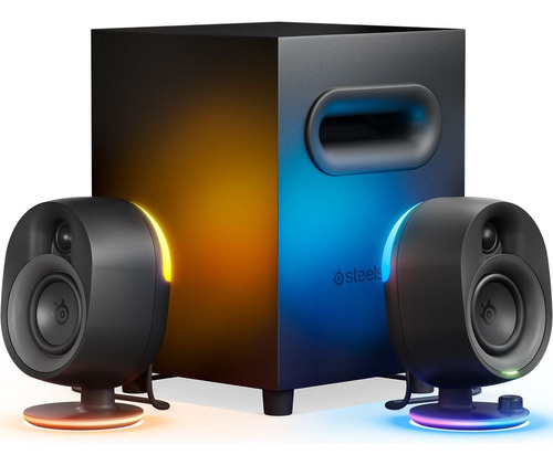 Caja De Sonido Steelseries Arena 7 Rgb Gamer Para Ps4, Ps5 Y Ps5, Color Negro