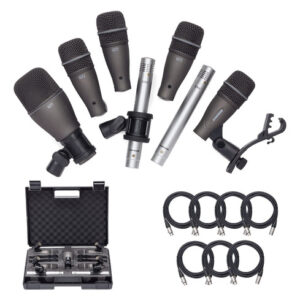 Samson Dk707 Kit De Micrófono De Tambor De 7 Piezas Con 7 . Color Menta