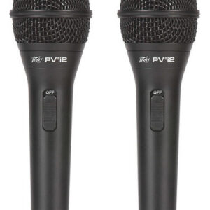 Microfono Vocal Dinamico Peavey Pvi 2 Cardioide (2 Unidades) Color Negro