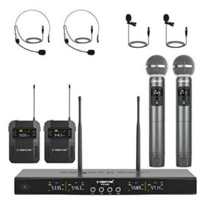 Phenyx Pro Sistema De Micrófono Inalámbrico, Juego De Mic. Color Negro