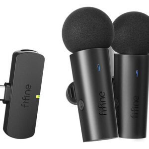 Sistema De Solapa Inalámbrico Fifine Con 2 Micrófonos, Micró