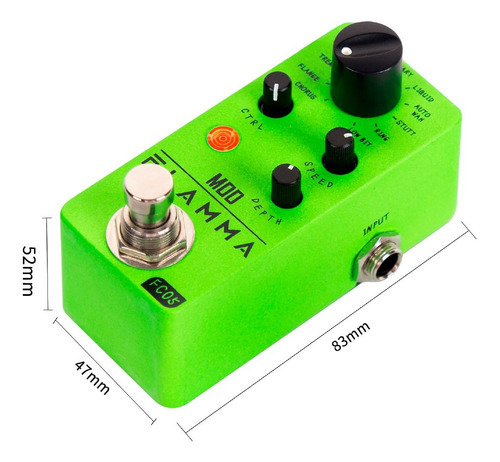 Pedal De Modulación 11 Modos Flamma Fc05 Mod Mini Color Verde Lima - Imagen 5