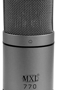 Micrófono De Condensador Gris Mxl 770 Con Soporte Amortiguador Y Funda Plateada