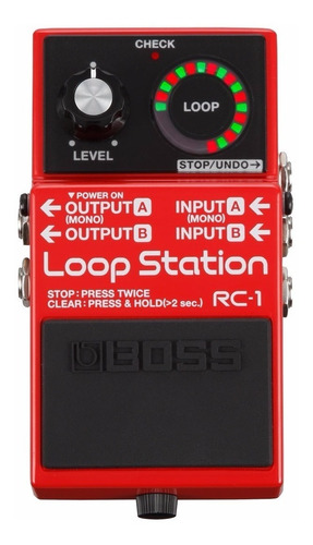 Pedal De Efecto Boss Loop Station Rc-1 Rojo