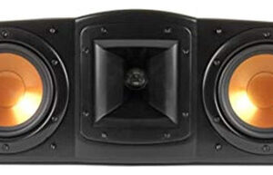 Klipsch Synergy Black Label C-200 - Altavoz De Canal Central Para Diálogo Y Voces Cristalinas Con Tecnología Patentada De Bocina, Graves Dobles De 5,25 Pulgadas De Alto Rendimiento Y Tweeter Dinámico